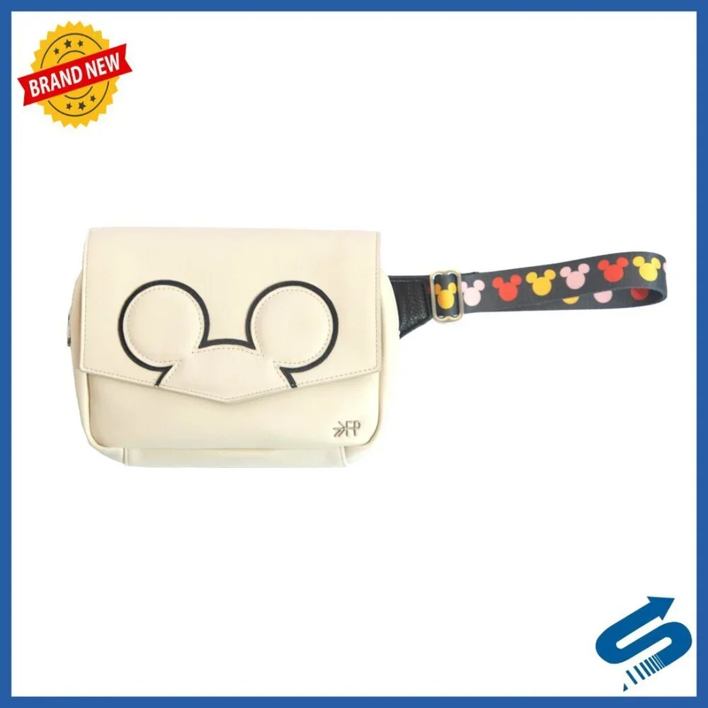 Disney Mickey Mania Fanny Pack Crossbody Bag Vegan Leather Adjustable Strap